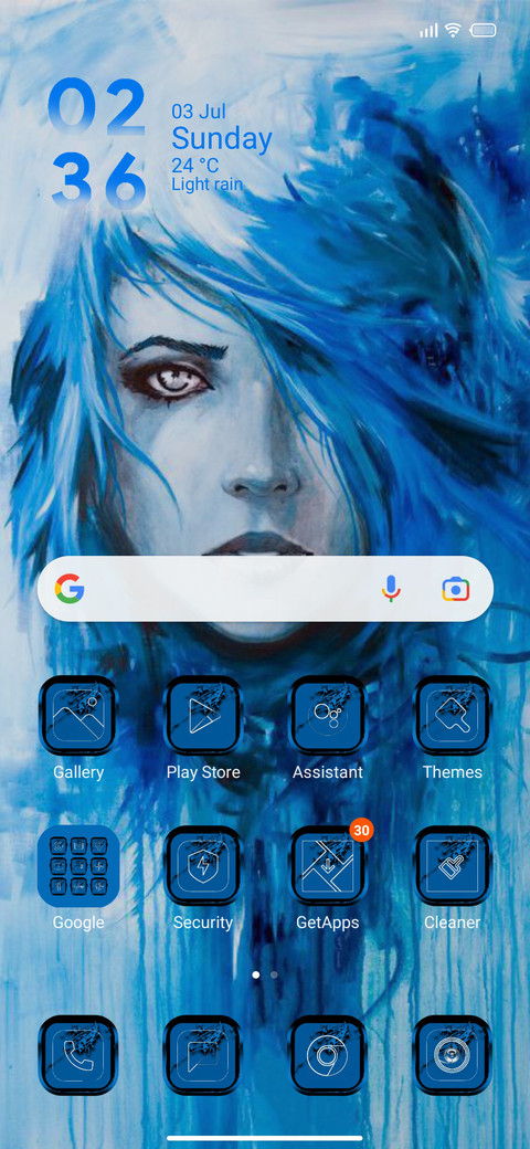 UI BLUE IZ V13 screenshot