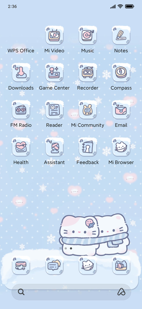 Winter day kitten screenshot