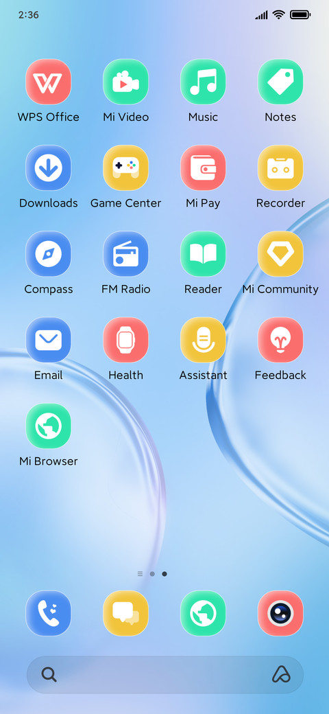 Pale Bubble Blue screenshot