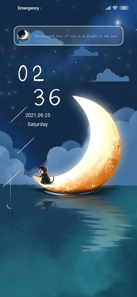 Starry sky kitty screenshot