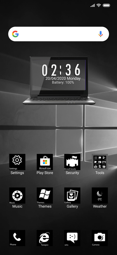 Black Windows 10 Mobile v10 screenshot