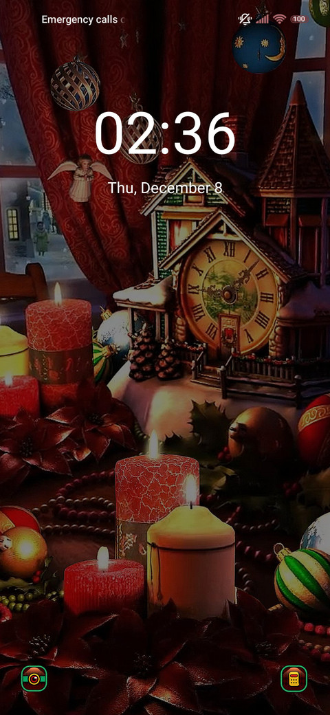 Christmas candle screenshot