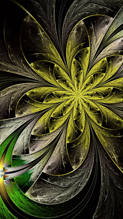 Flowershaped yellowishgreen pattern screenshot