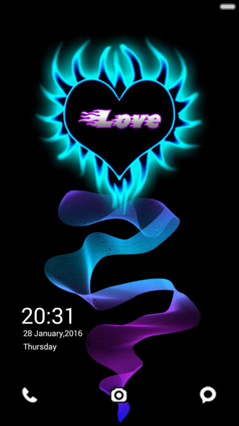  IN Blue Heart flame screenshot