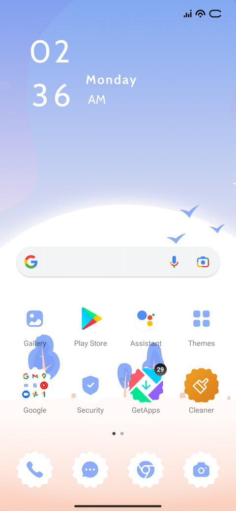 Pastel minimal screenshot
