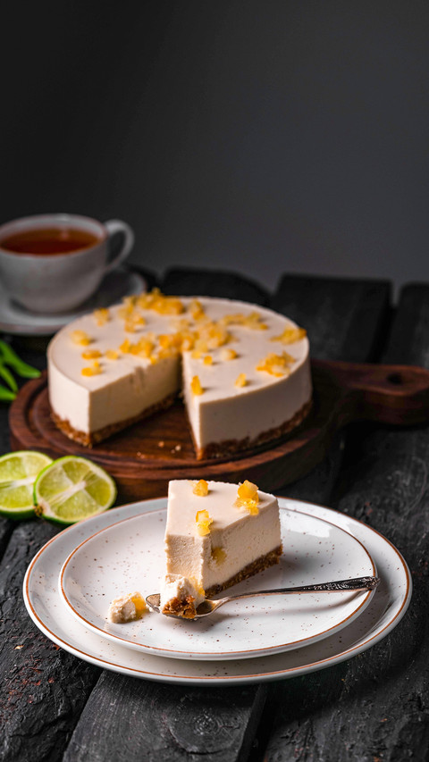 A homemade vegan lime cheesecake screenshot