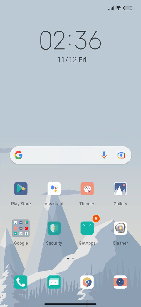 Simple snow scene screenshot