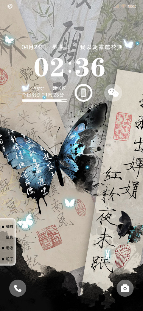 书法蝴蝶 双模式 screenshot