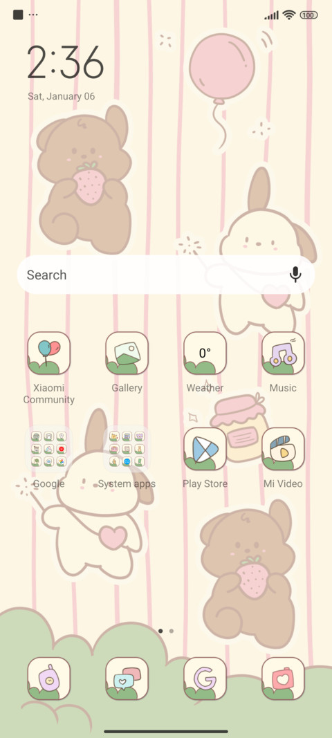 Minimalist puppy screenshot