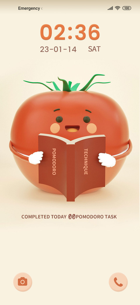 Pomodoro technique screenshot