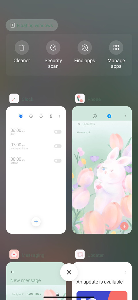 Rabbits in flowers screenshot
