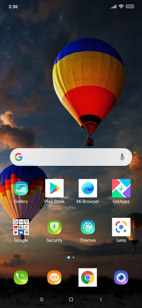 Hot air balloon screenshot