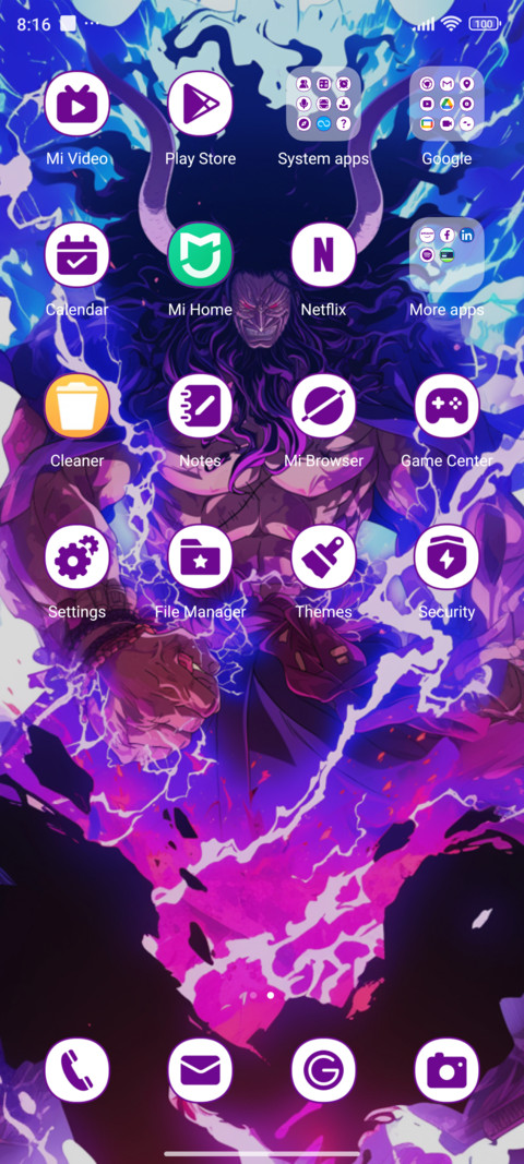 Purple flame screenshot