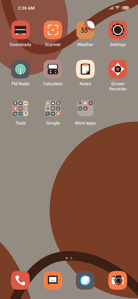 Simple orange screenshot