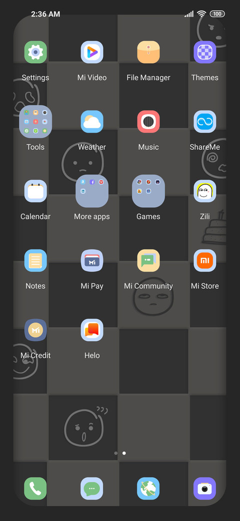 Simple chessboard screenshot
