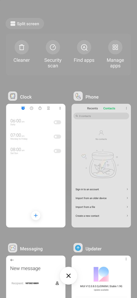 Multiple switching screenshot