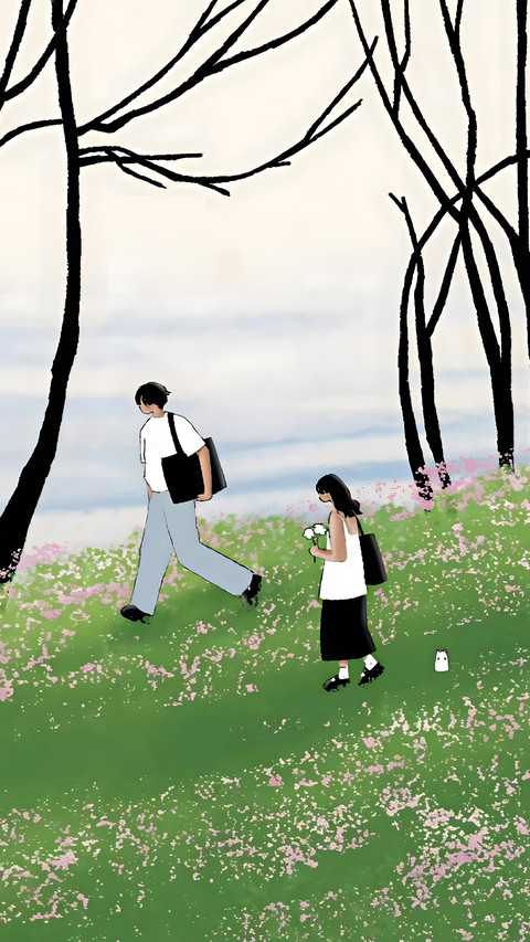 春夏治愈系插画-锐景创意 screenshot