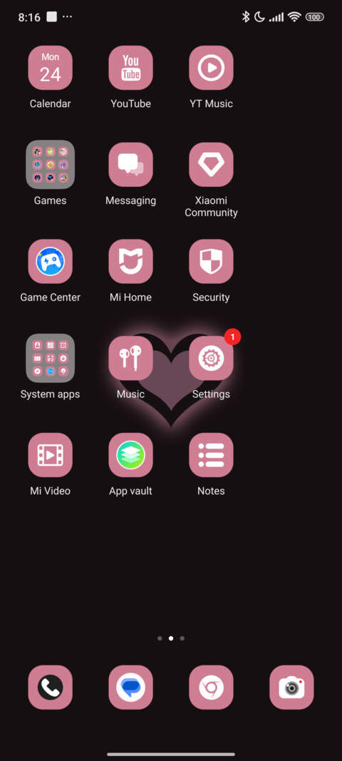 Pink Black Ease screenshot