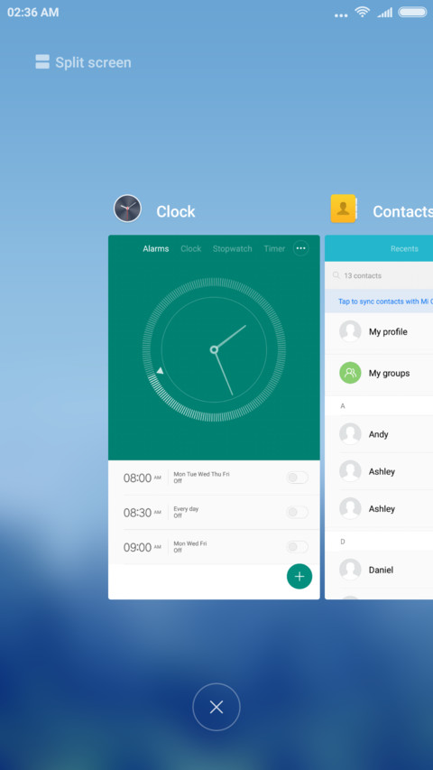Nature blue screenshot