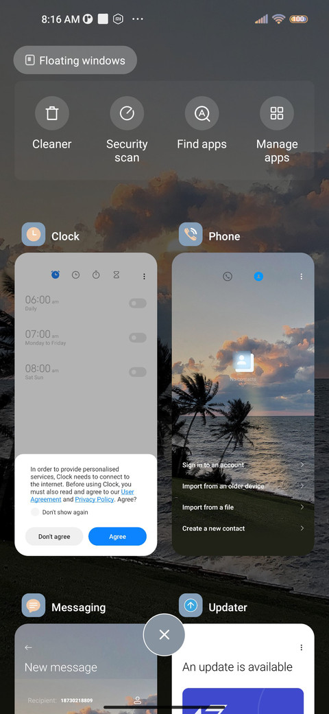 Sunset at sea screenshot