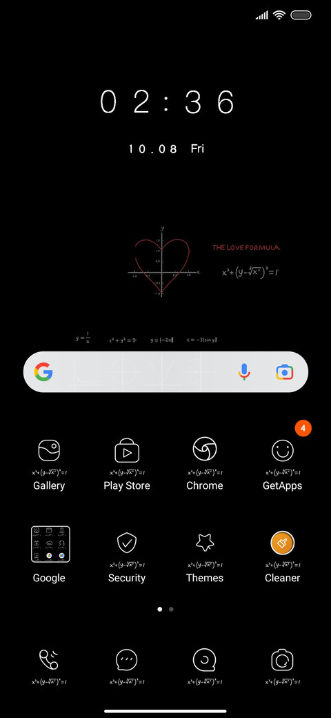 Line love formula screenshot