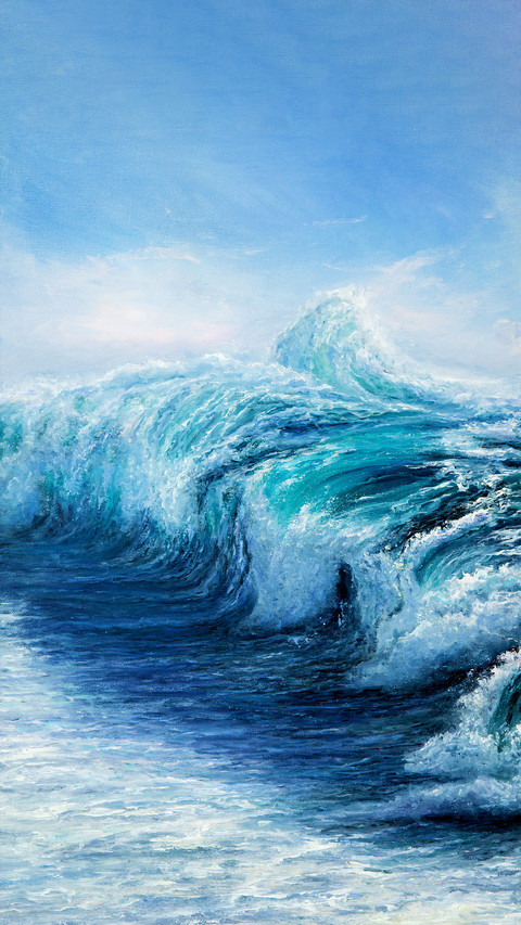 Oil painting by the sea screenshot