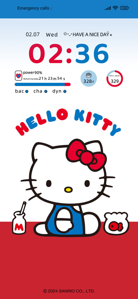 Kitty red blue screenshot