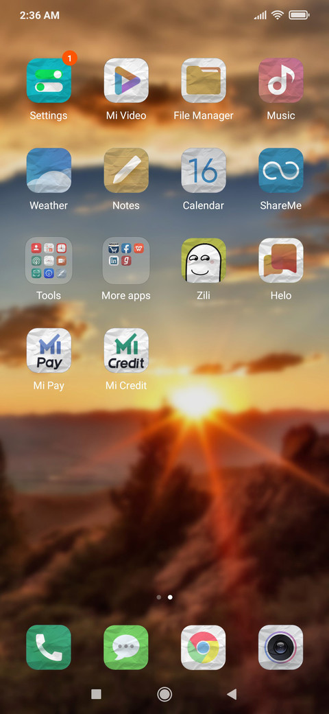 sunset wrinkled icons screenshot