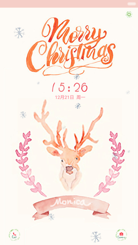  好评返现+抢红包 麋鹿说marry Christmas（多锁屏+音乐界面+自由桌面） screenshot
