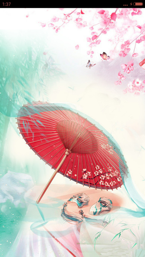 灯火阑珊处【锁屏桌面动态雨滴花瓣】 screenshot