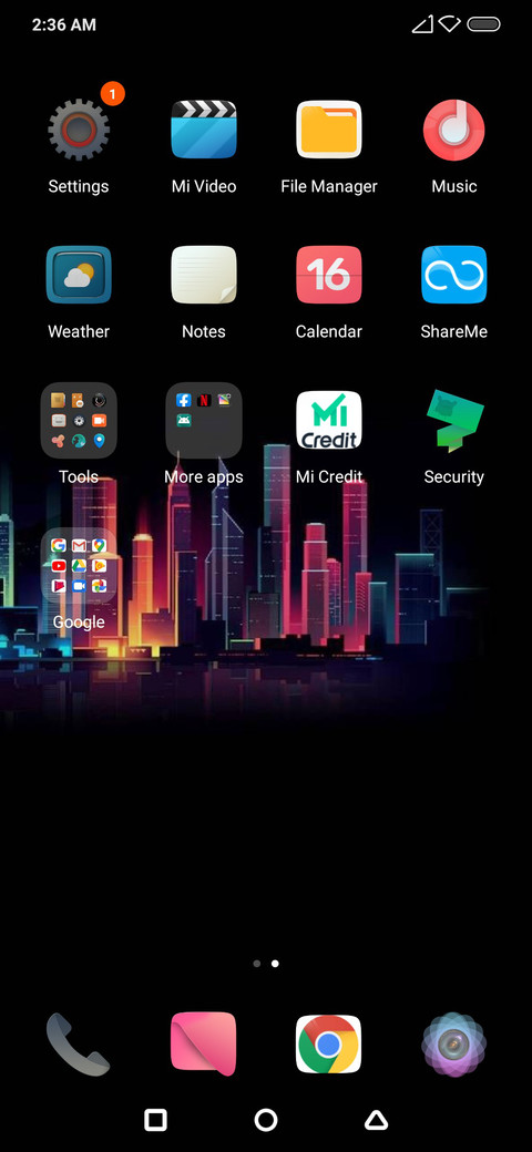 MI OS v12 screenshot