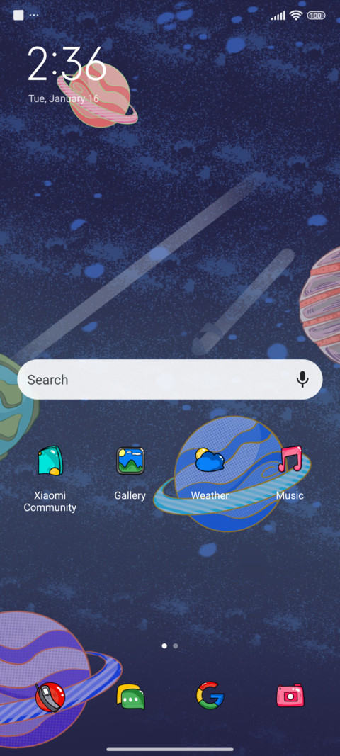 Cosmic journey screenshot