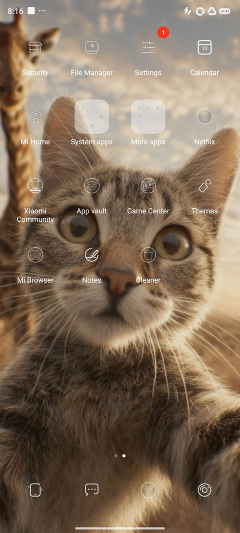 Cat and giraffe screenshot
