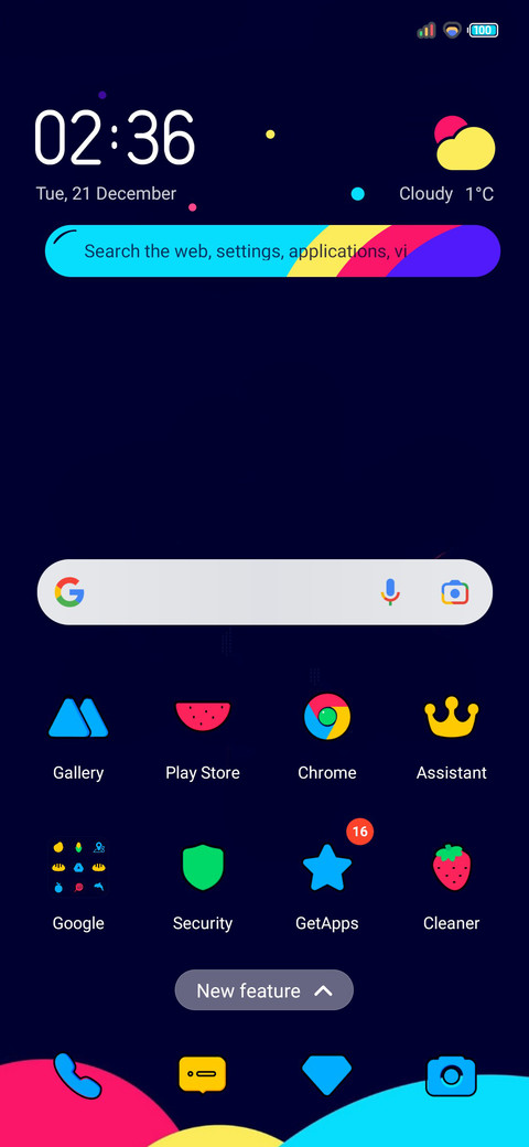 Color design screenshot