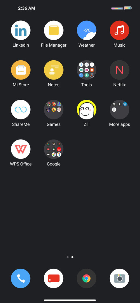 Black UI screenshot