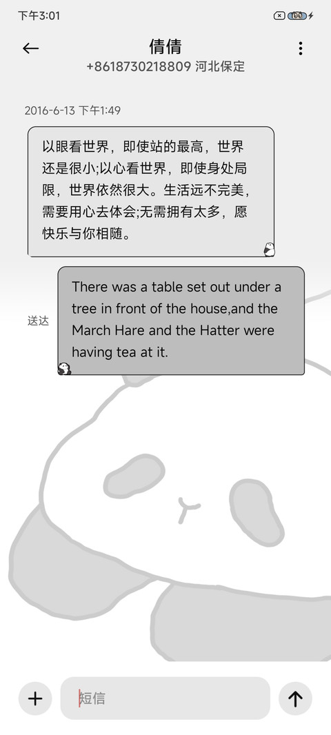 极简黑白小熊猫 screenshot