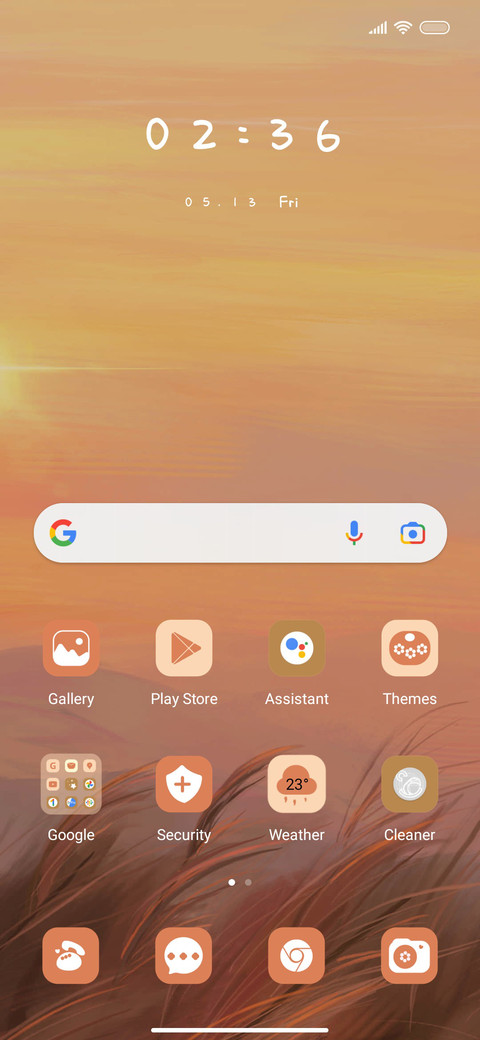 sunset widget screenshot