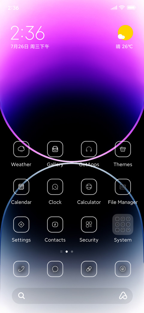 Purple OS screenshot