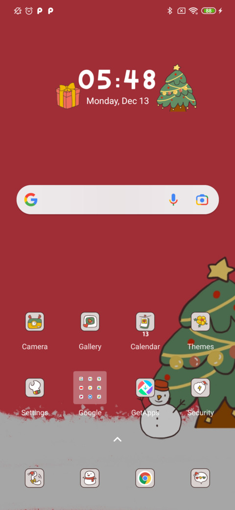 Merry Xmas widget screenshot
