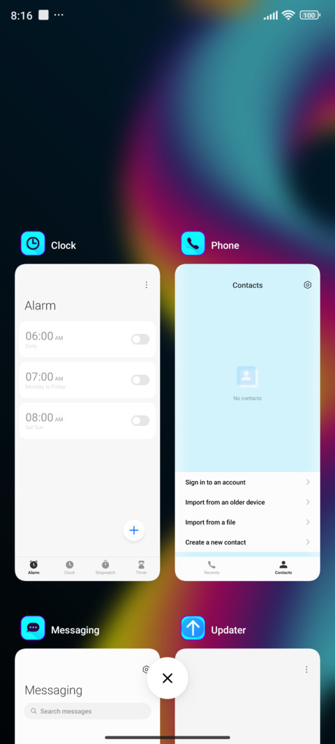 neon colorful screenshot