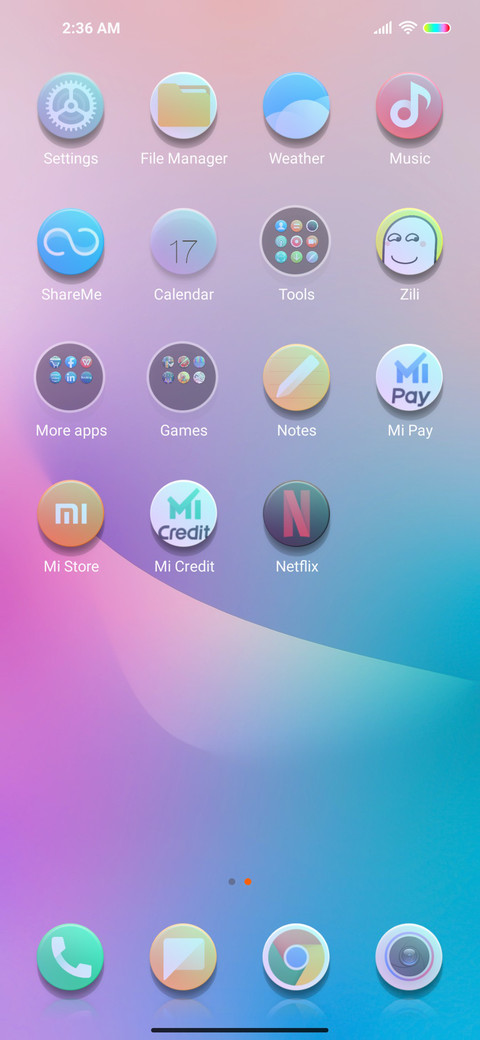 Multicolor window screenshot