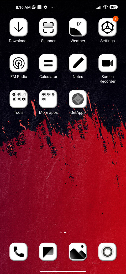 Black red screenshot