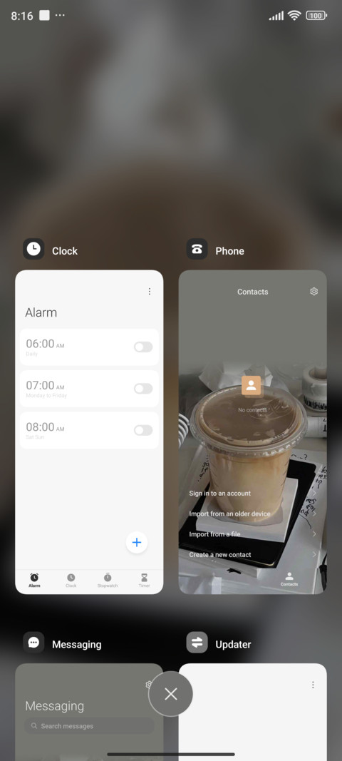 record schedule screenshot