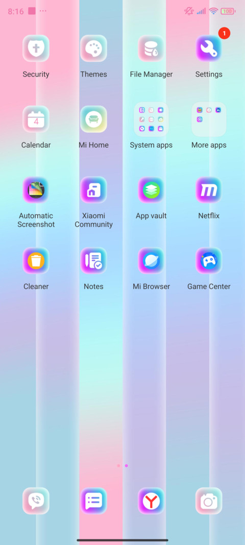 Colorful custom screenshot