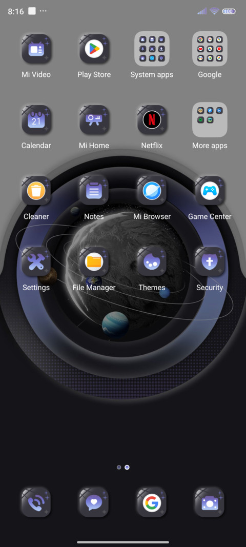 Two color planet screenshot