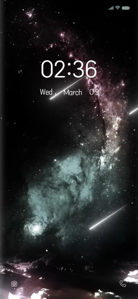 Simple starry sky screenshot