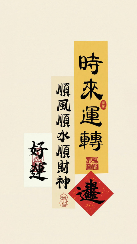 好运治愈文字壁纸-锐景创意 screenshot