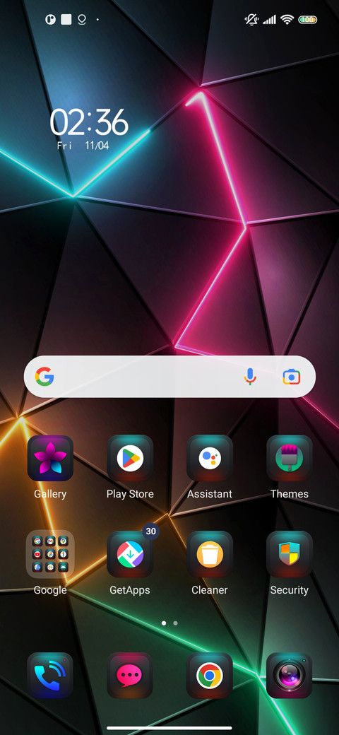 Dark neon triangle screenshot