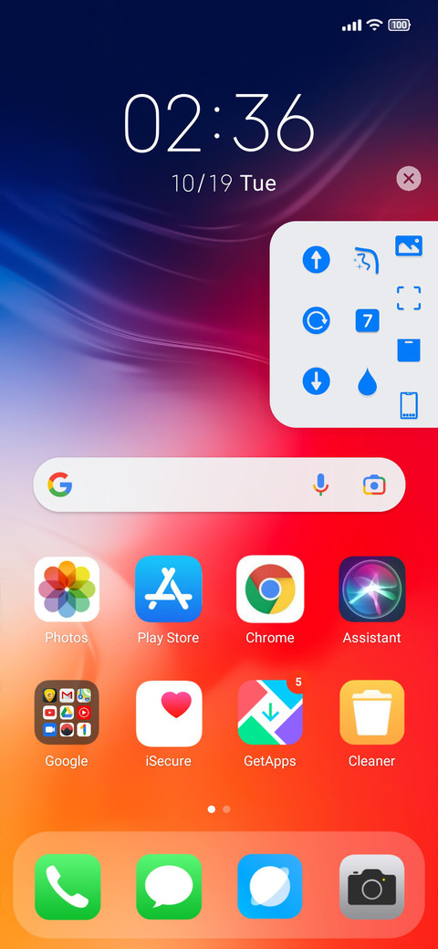 Mirip iOS v11 screenshot