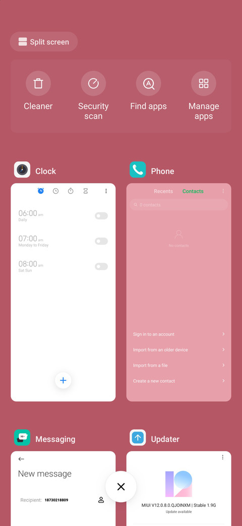 Bright green screenshot
